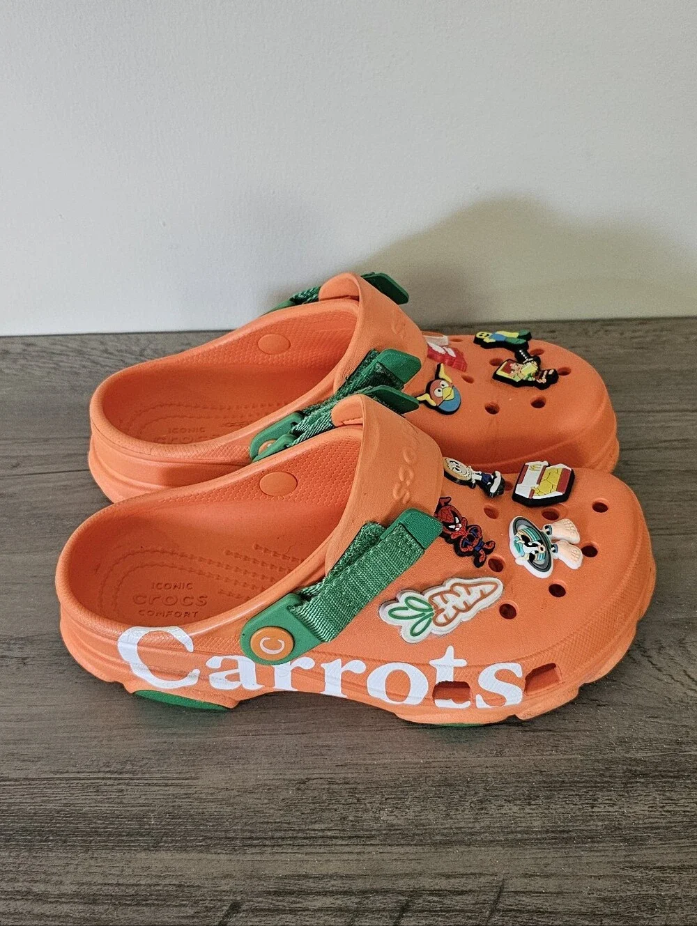 Crocs Carrots Classic All Terrain Kids Boy J 4 Orange Green
